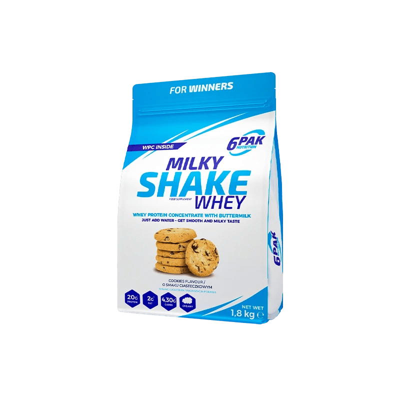 6PAK Nutrition Milky Shake Whey, Cookies - 1800 g