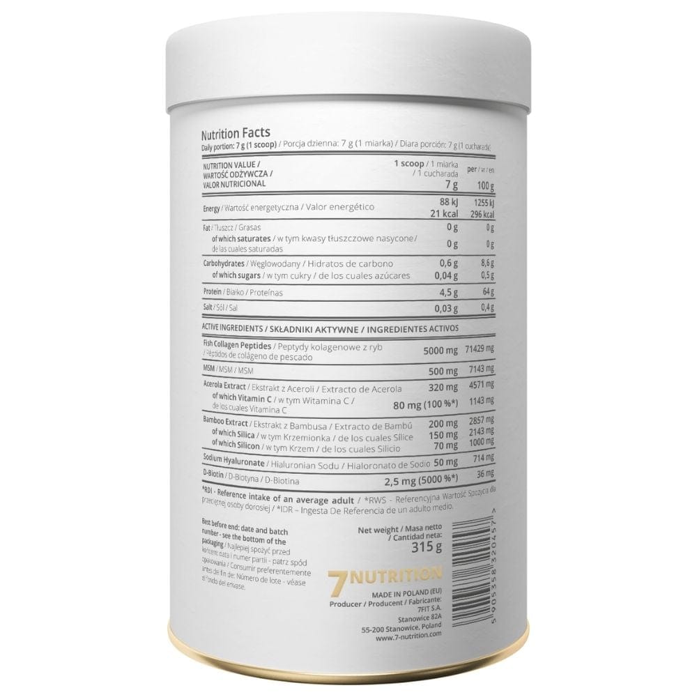 7Nutrition Fish Collagen 5000 mg, Raspberry-Strawberry-Cherry - 315 g