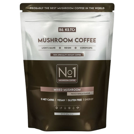 BeKeto Instant Coffee Mushroom, French Vanilla - 250 g