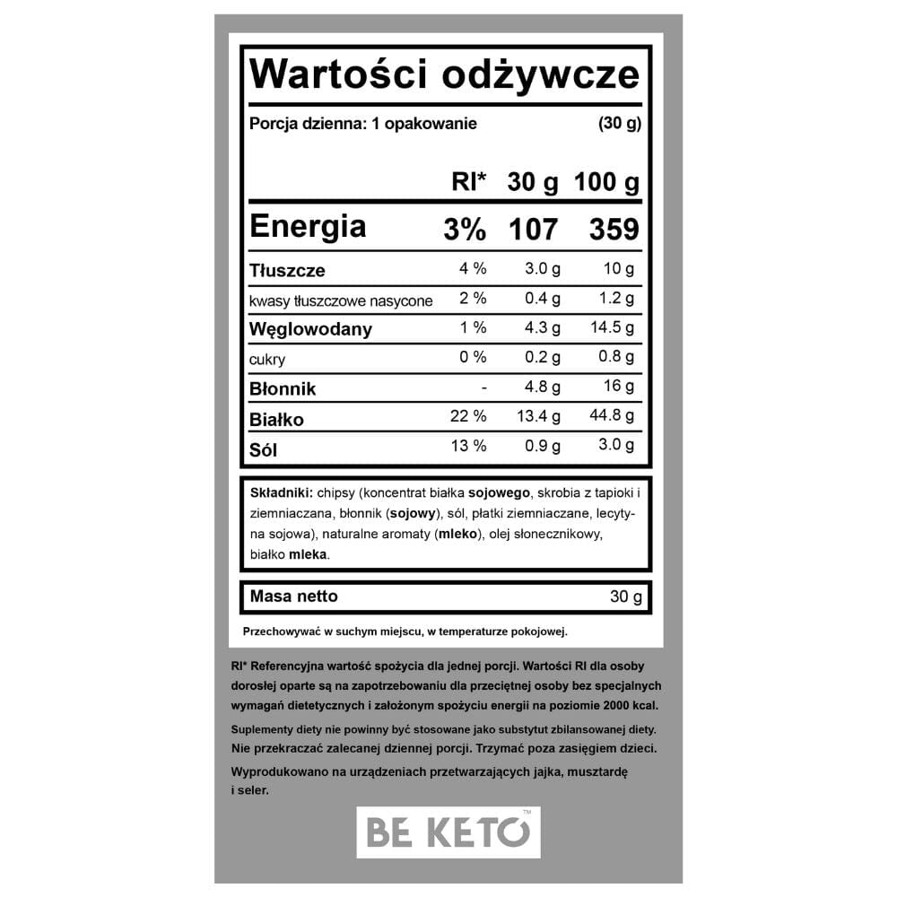 BeKeto Keto Chips Swiss Cheese & French Onion - 30 g