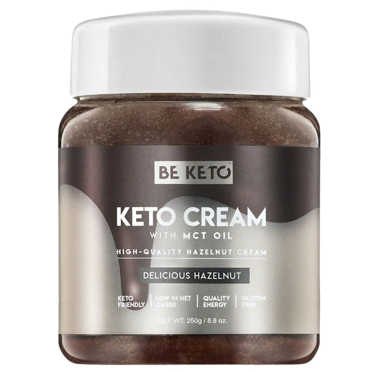 BeKeto Keto Cream with MCT Oil, Hazelnut - 250 g