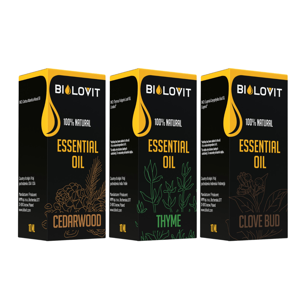 Bilovit Essential Oil Set for Inflammation - 3 Pieces