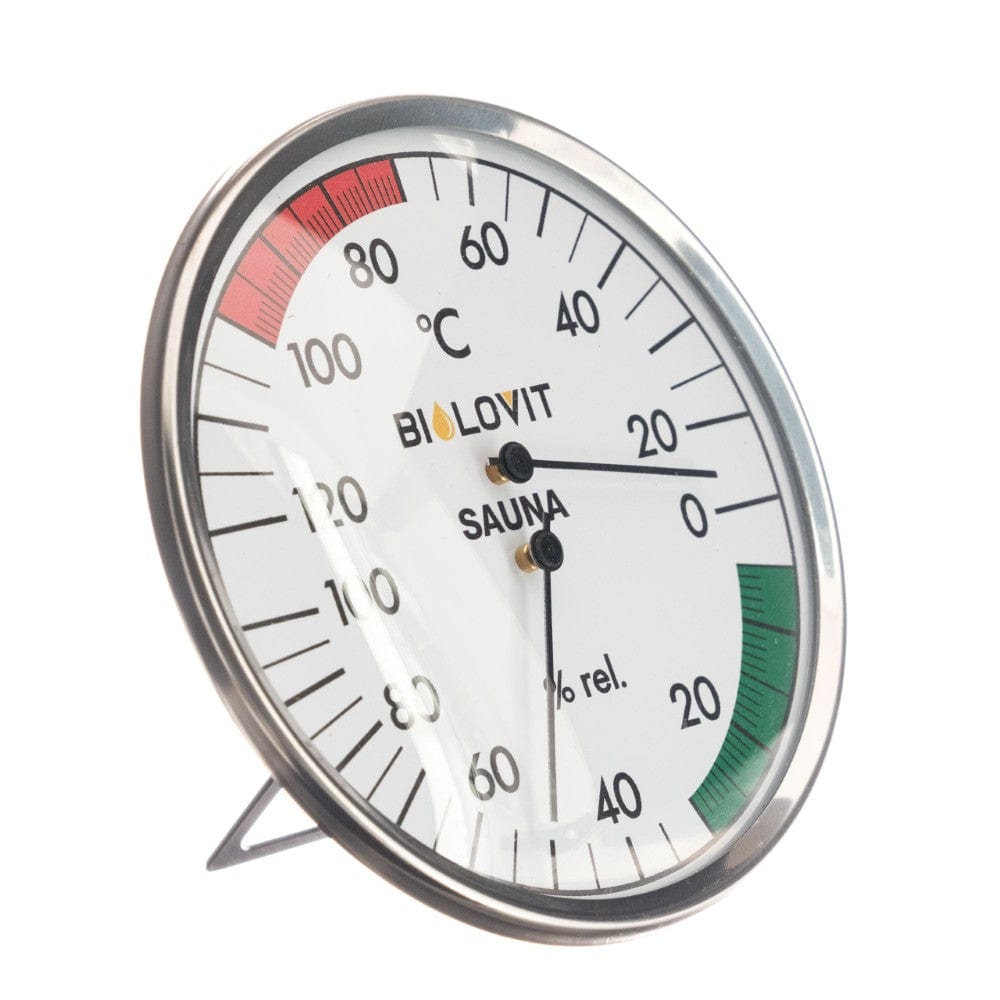 Bilovit Round Sauna Thermometer with Hygrometer