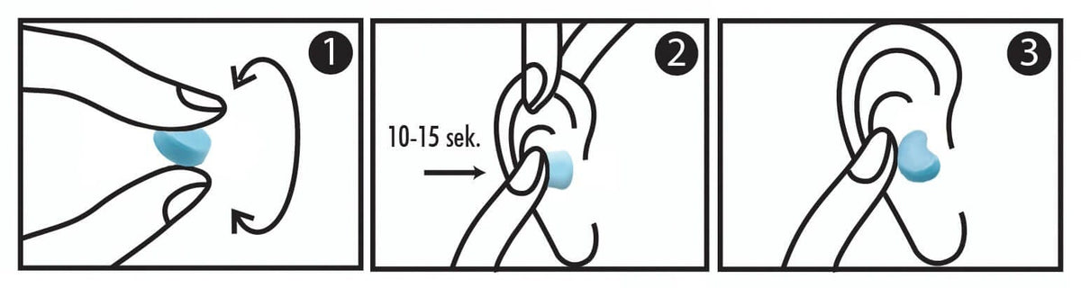 Haspro MOLD 6P Blue Moulded Earplugs - 6 pairs
