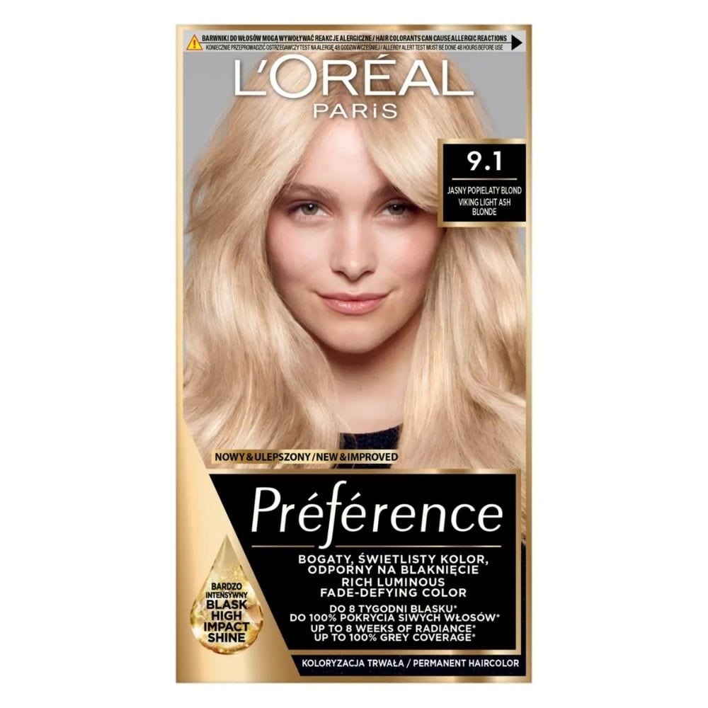 L'Oréal Paris Preference Hair Colour, Z9.1 Viking, Light Ash Blonde