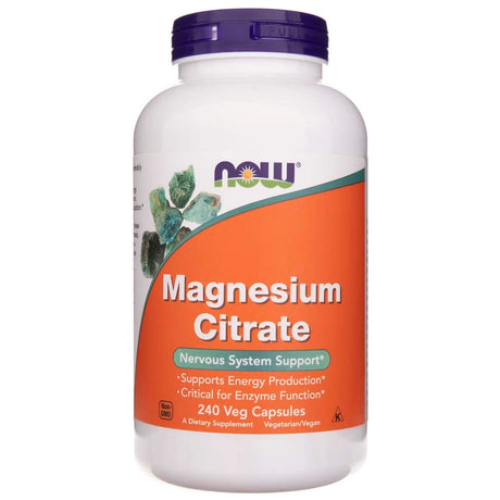 Now Foods Magnesium Citrate 400 mg - 240 Veg Capsules
