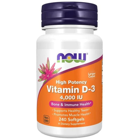 Now Foods Vitamin D3 4000 IU - 240 Capsules