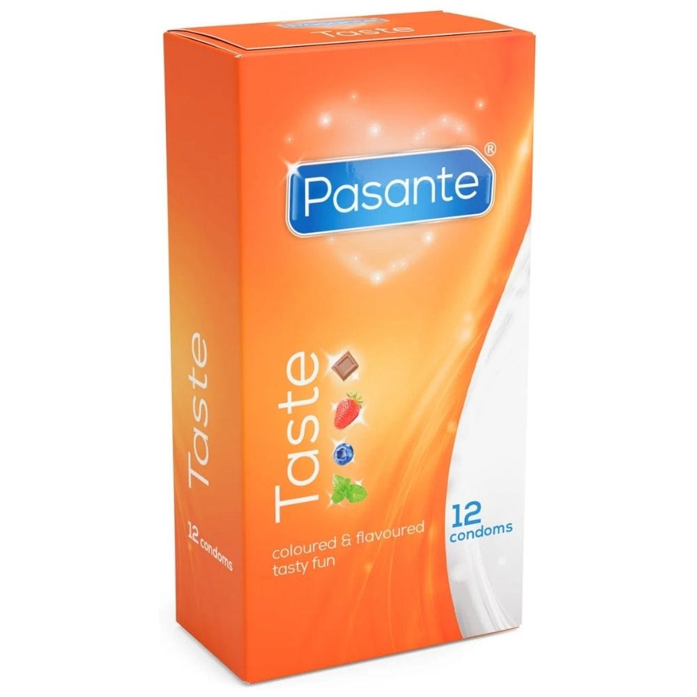 Pasante Taste Flavored Condoms - 12 Pieces