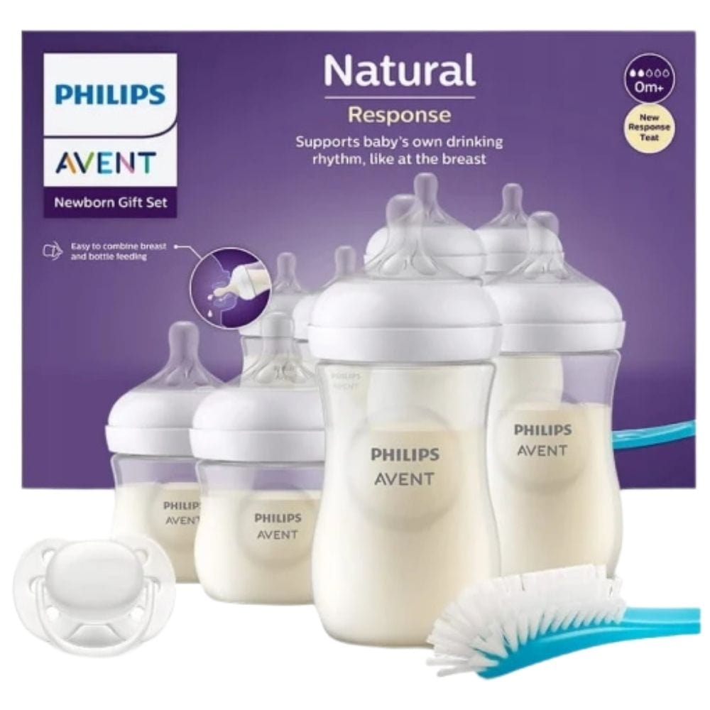 Philips Avent Baby Gift Bottle Set - 4 Bottles + Pacifier + Brush