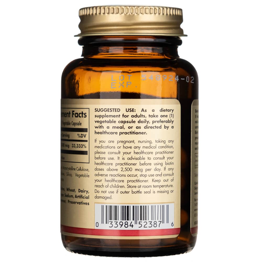 Solgar Biotin 10000 mcg - 60 Veg Capsules