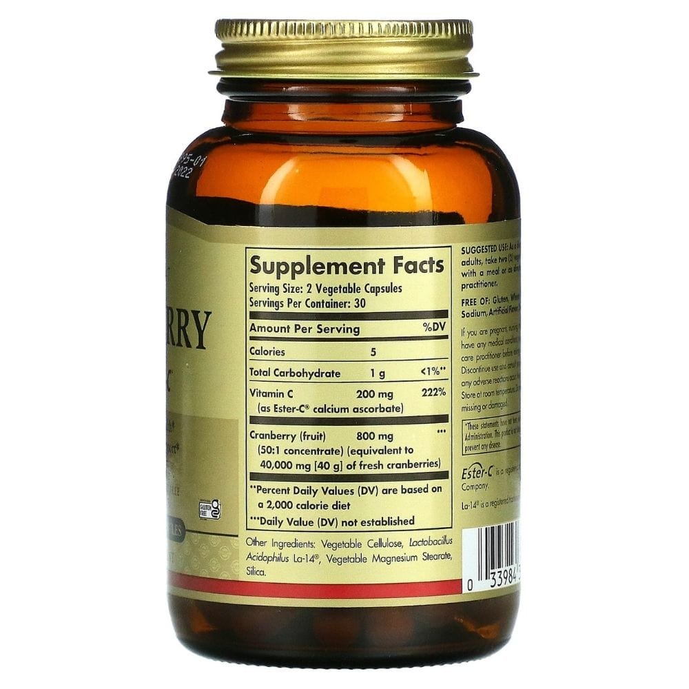 Solgar Cranberry Plus Ester-C - 60 Capsules