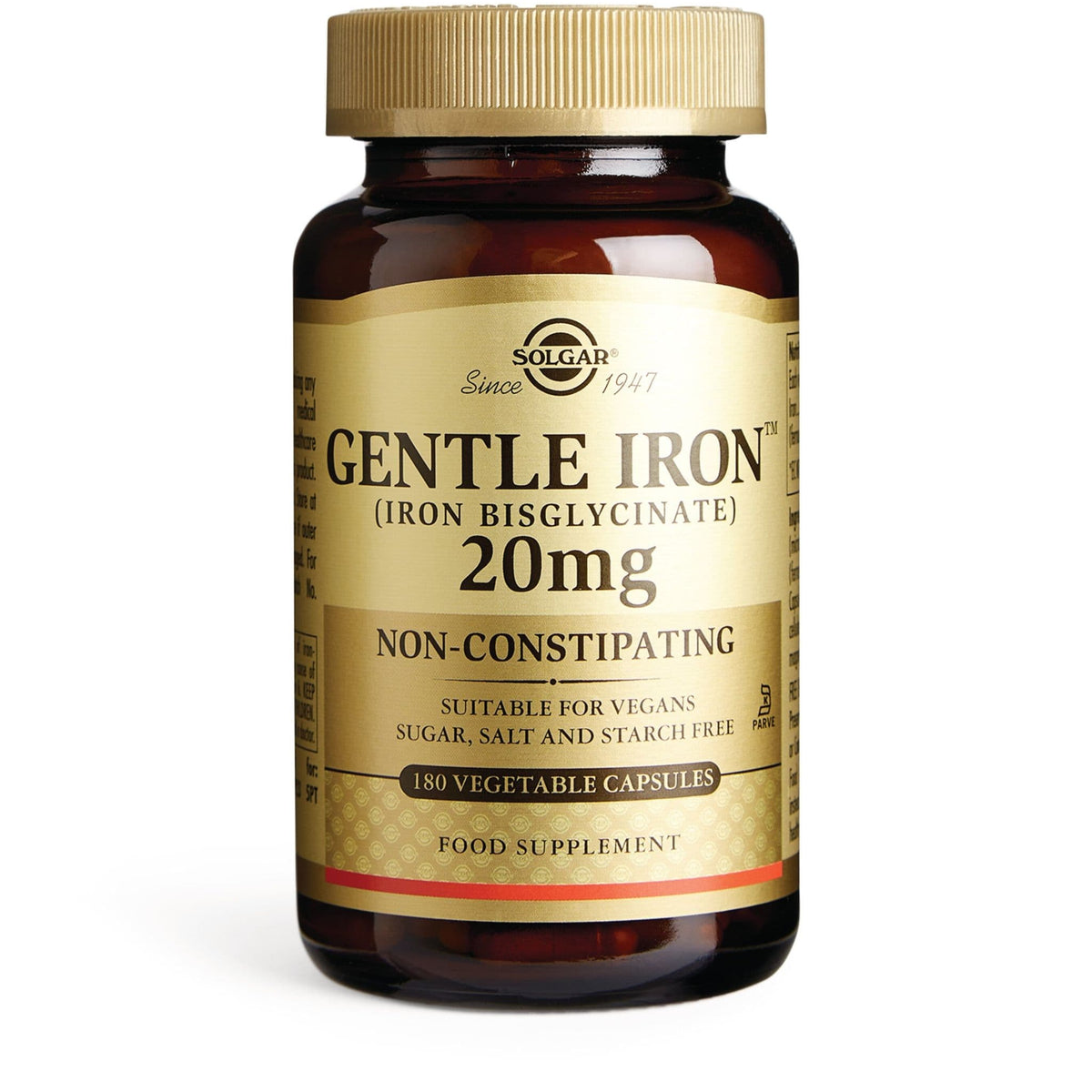 Solgar Gentle Iron 25 mg 180 Plantaardige Capsules | Medpak