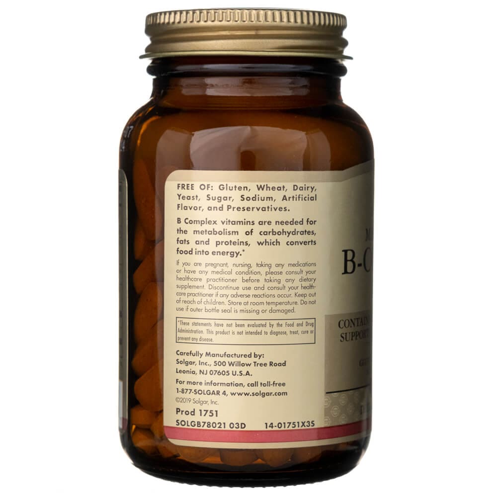 Solgar Megasorb B-Complex "50" - 100 Tablets