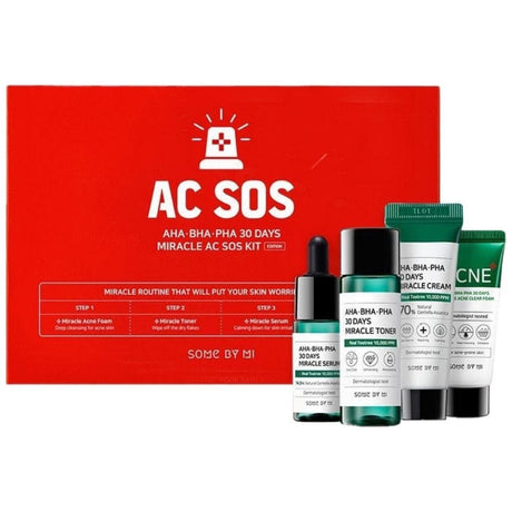 Some By Mi AHA BHA PHA 30 Days Miracle AC SOS - Acne Skin Set