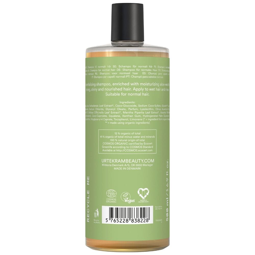 Urtekram Shampoo for Normal Hair, Aloe Vera - 500 ml