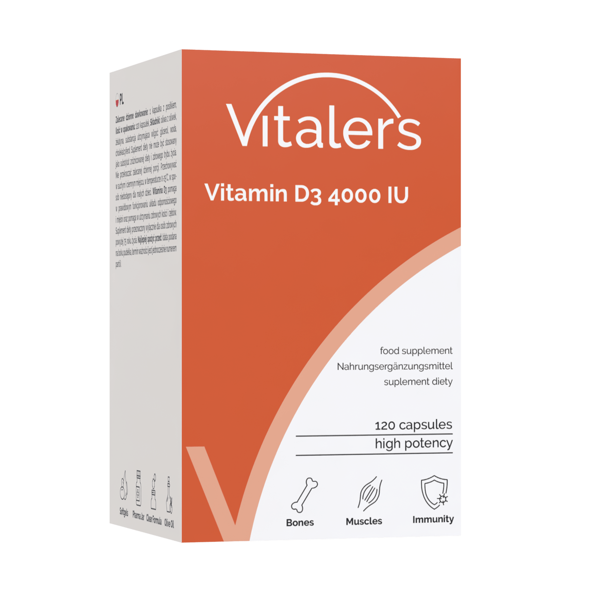 Vitaler's Vitamin D3 4000 IU - 120 Softgels