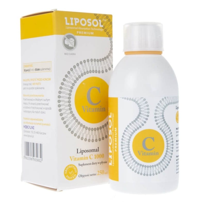 Liposol Vitamine C 1000 - Vitamine C Liposomale Tamponnée, 250 Ml - Aliness Medicaline