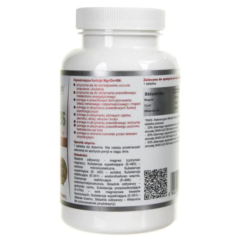 Wish Magnesium Zinc Vitamin B6 - 120 Tablets