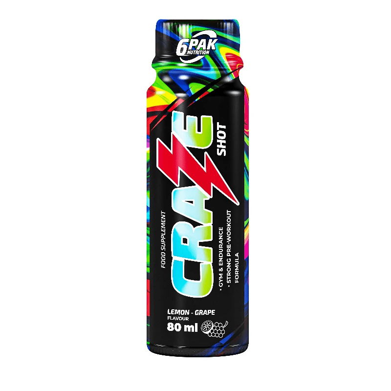 6PAK Craze Shot, Lemon - Grape Flavour - 80 ml