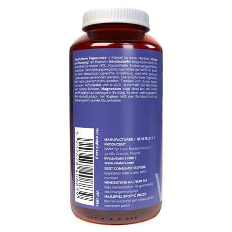 Vitaler's Magnesium 100 mg + Kalium 150 mg + B6 6 mg - 120 capsules