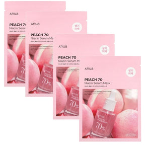 Anua Peach 70 Niacin Serum Mask - 4 Pieces