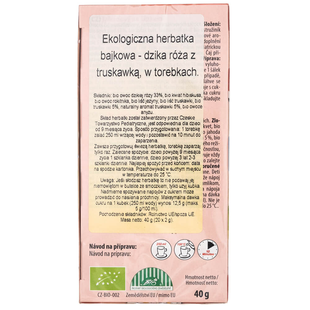 Apotheke Bio Tea for Children Wild Rose and Strawberry - 20 Sachets