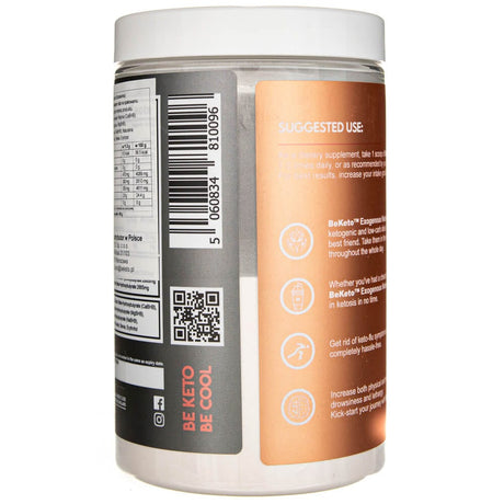 BeKeto Exogenous Ketones, Juicy Peach - 150 g