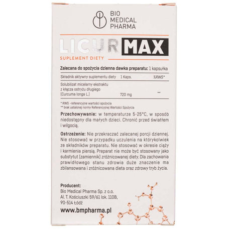 Bio Medical Pharma Licur Max - 30 Capsules