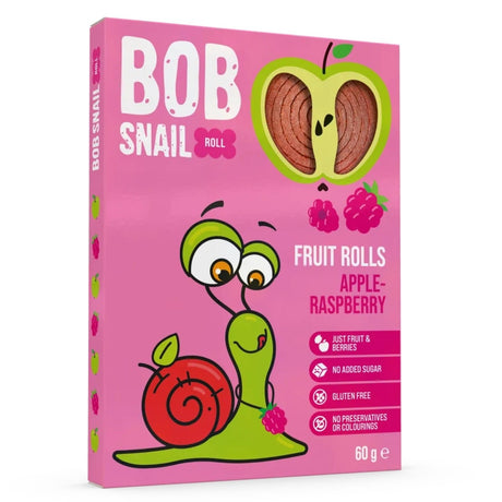 Bob Snail Apple & Raspberry Snack with No Added Sugar - 60 g