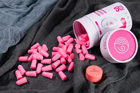 Haspro Tube50 Earplugs Pink - 50 Pairs
