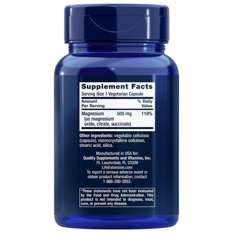 Life Extension Magnesium Caps 500 mg - 100 Veg Capsules