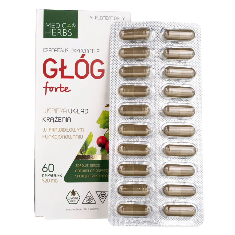 Medica Herbs Hawthorn Forte 520 mg - 60 Capsules