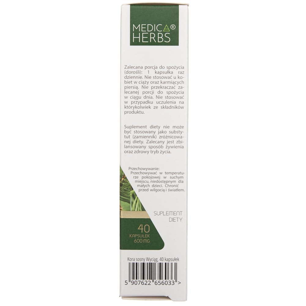 Medica Herbs Pine bark 600 mg - 40 Capsules