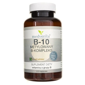 Medverita B-10 Methylated B-Complex - 120 Capsules