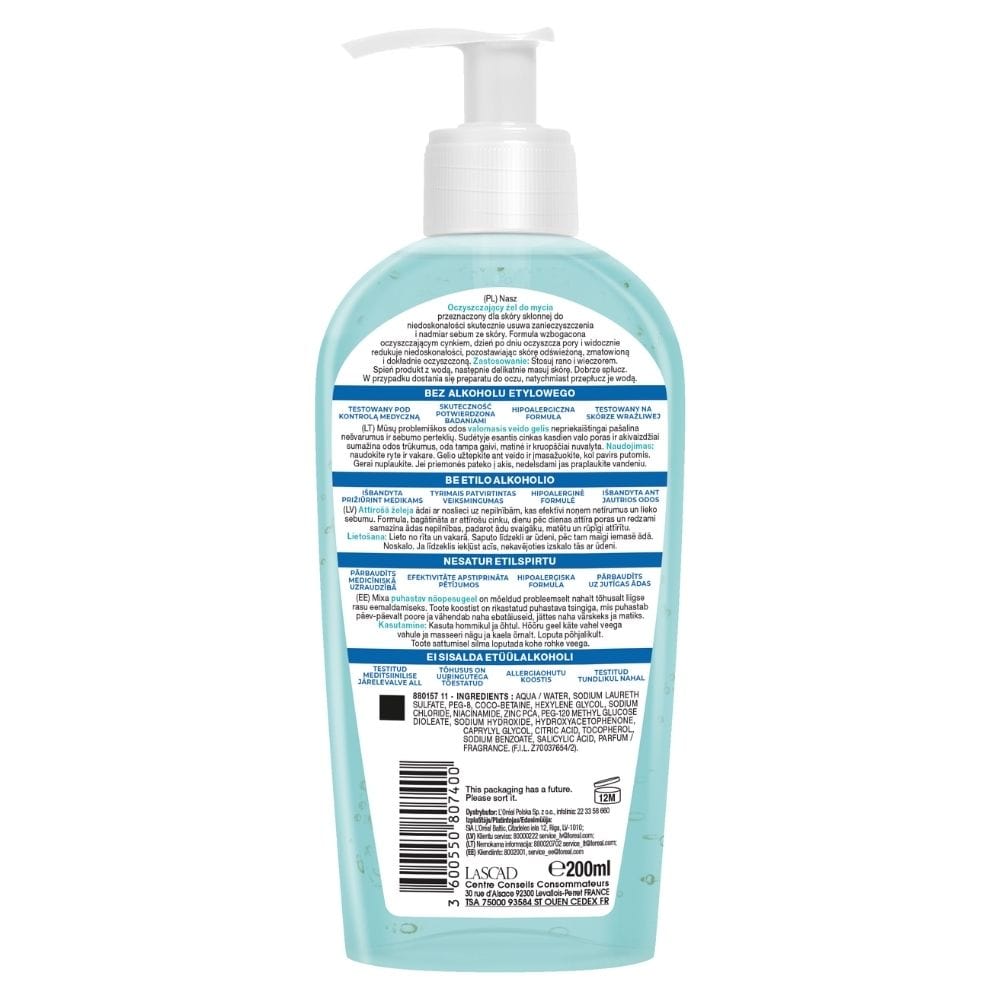 MIXA Purifying Facial Cleansing Gel - 200 ml