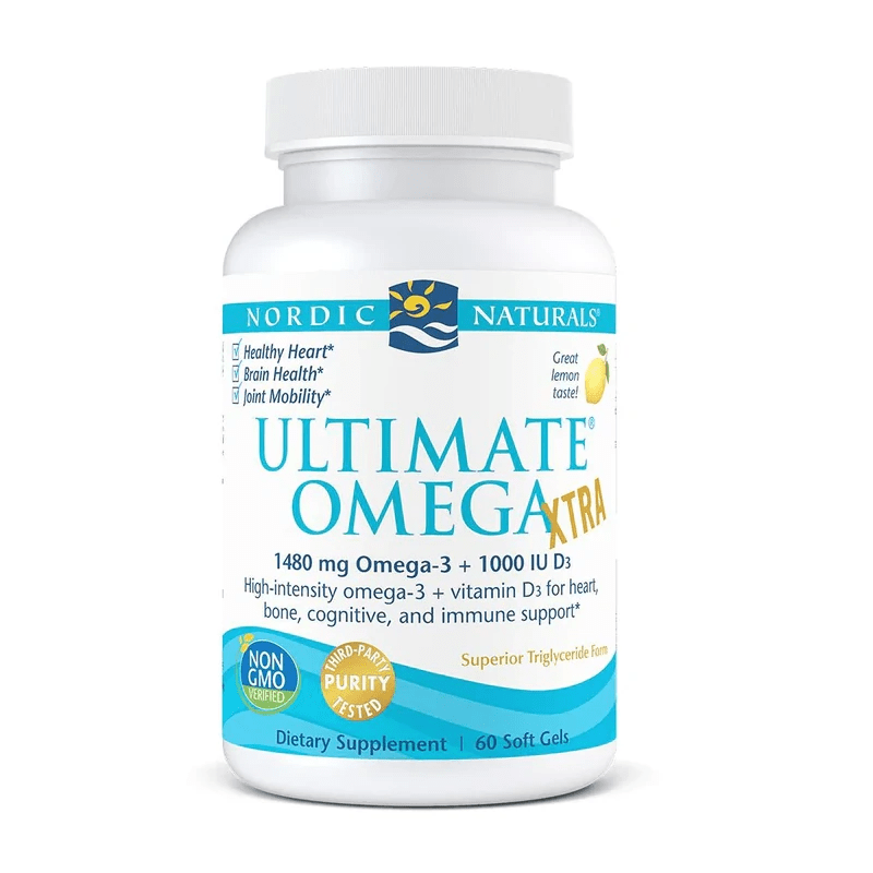 Nordic Naturals Ultimate Omega Xtra + D3, Lemon - 60 Softgels