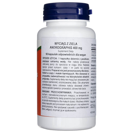 Now Foods Andrographis Extract 400 mg - 90 Veg Capsules