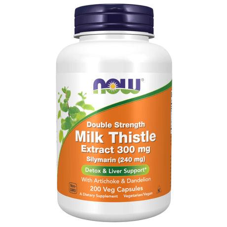 Now Foods Milk Thistle Extract, Double Strength 300 mg - 200 Veg Capsules