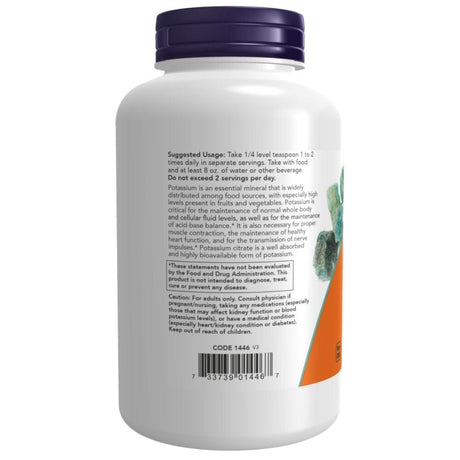 Now Foods Potassium Citrate Powder - 340 g