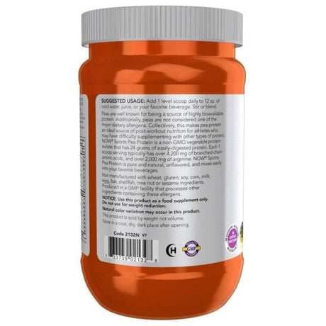Now Foods Sport Pea Protein - 907 g