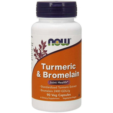 Now Foods Turmeric and Bromelain - 90 Veg Capsules