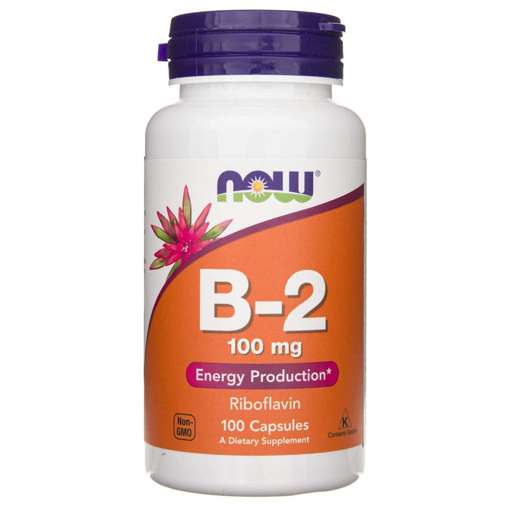 Now Foods Vitamina B-2 100 Mg 100 Veg Capsules | Medpak Shop