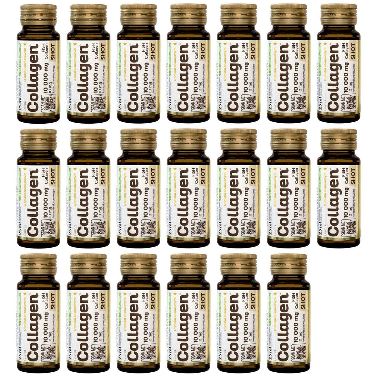 Olimp Collagen Shot 10 000 mg, Pineapple - 25 ml x 20