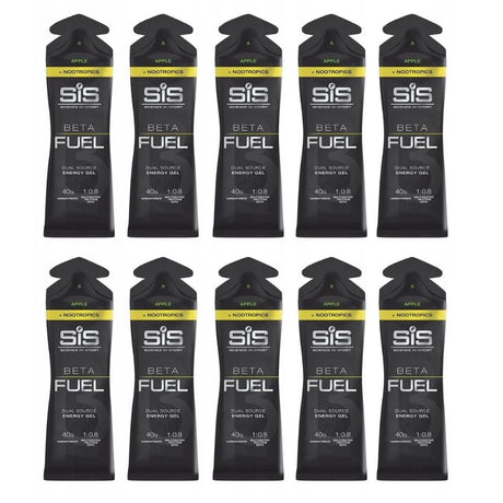 SIS Beta-Fuel + Nootropics Energy Gel, Apple - 60 ml x 10 pieces