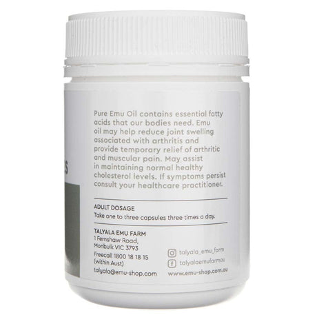 Talyala Emu Oil 1000 mg - 100 Capsules