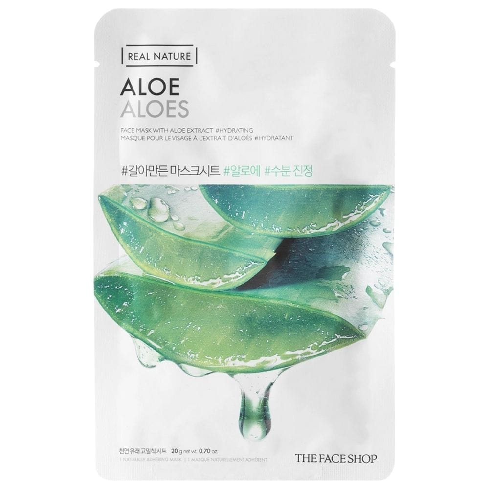 The Face Shop Real Nature, Sheet Mask with Aloe Vera - 20 g