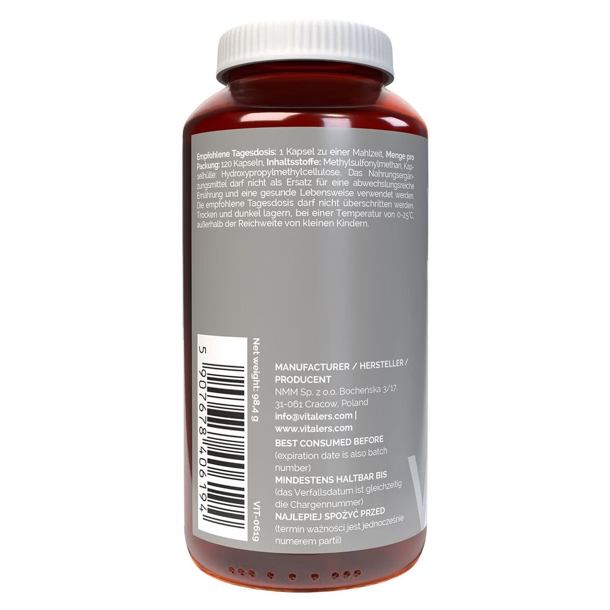 Vitaler's MSM 700 mg - 120 Capsules