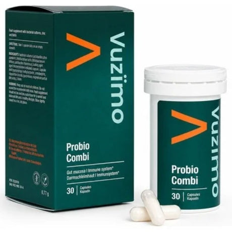 Vuzïmo Probio Combi, Probiotic with Zinc and Biotin - 30 Capsules