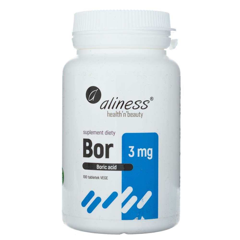 Aliness Boron (Boric Acid) 3 mg - 100 Tablets