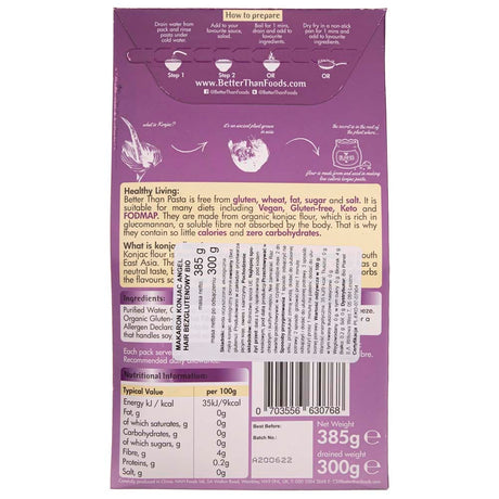 Better Than Foods Konjac Angel Hair Noodles - 385 g